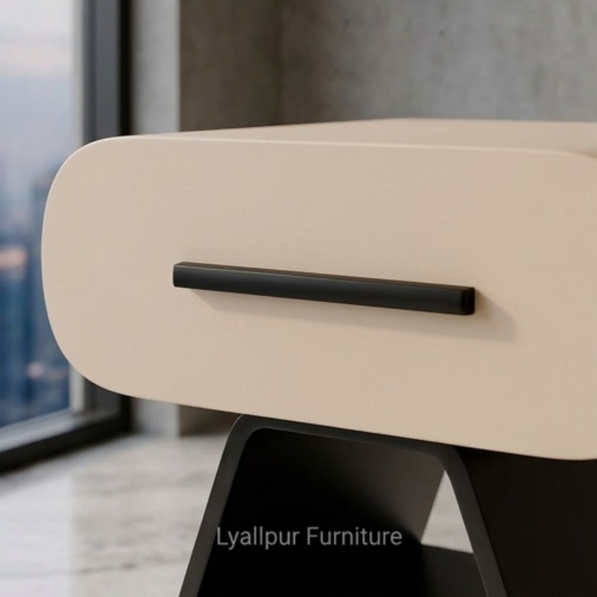 Milo Geometric Pedestal End Table