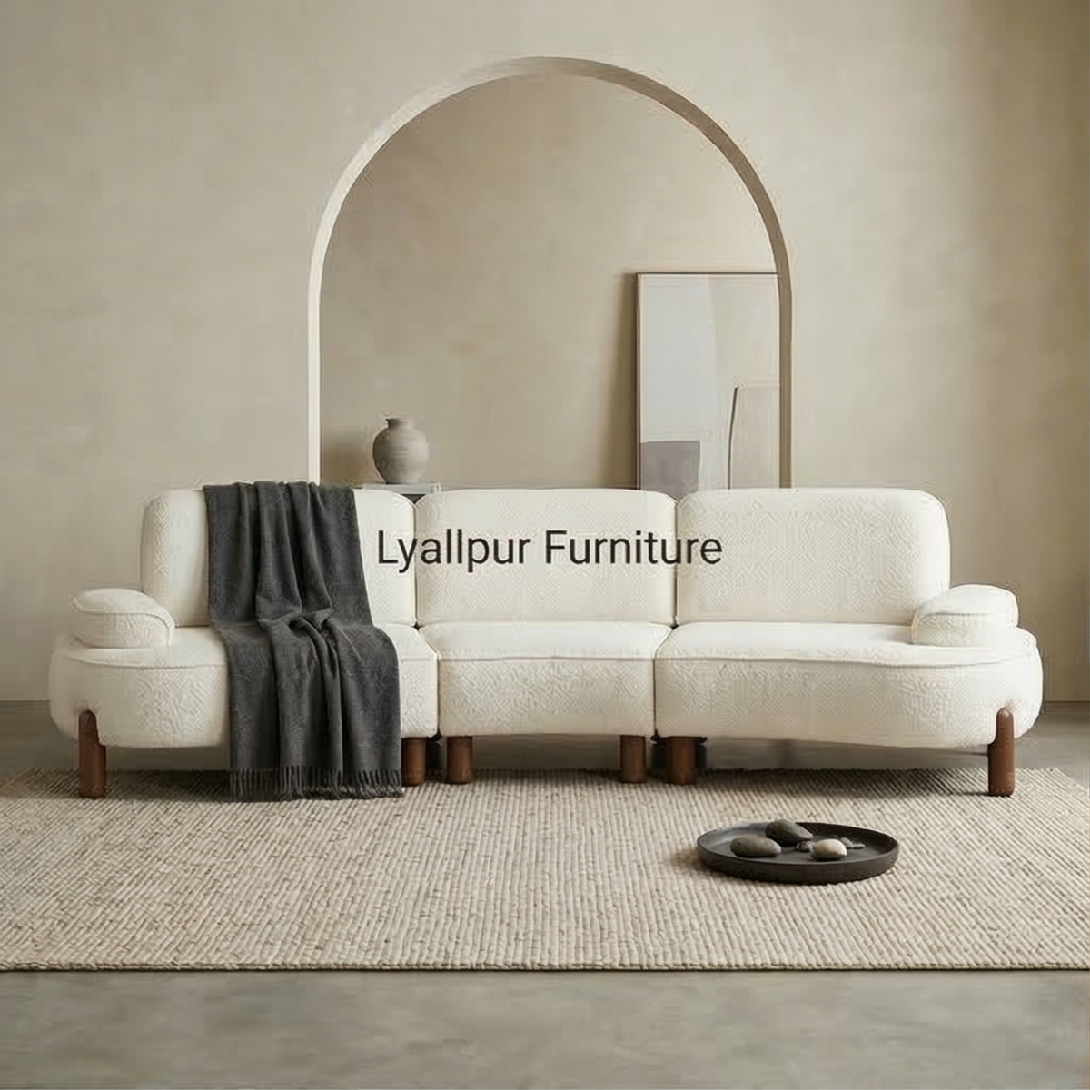 Modern Boucle Sectional Sofa
