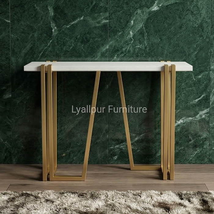 Modern Gold Marble Console Table
