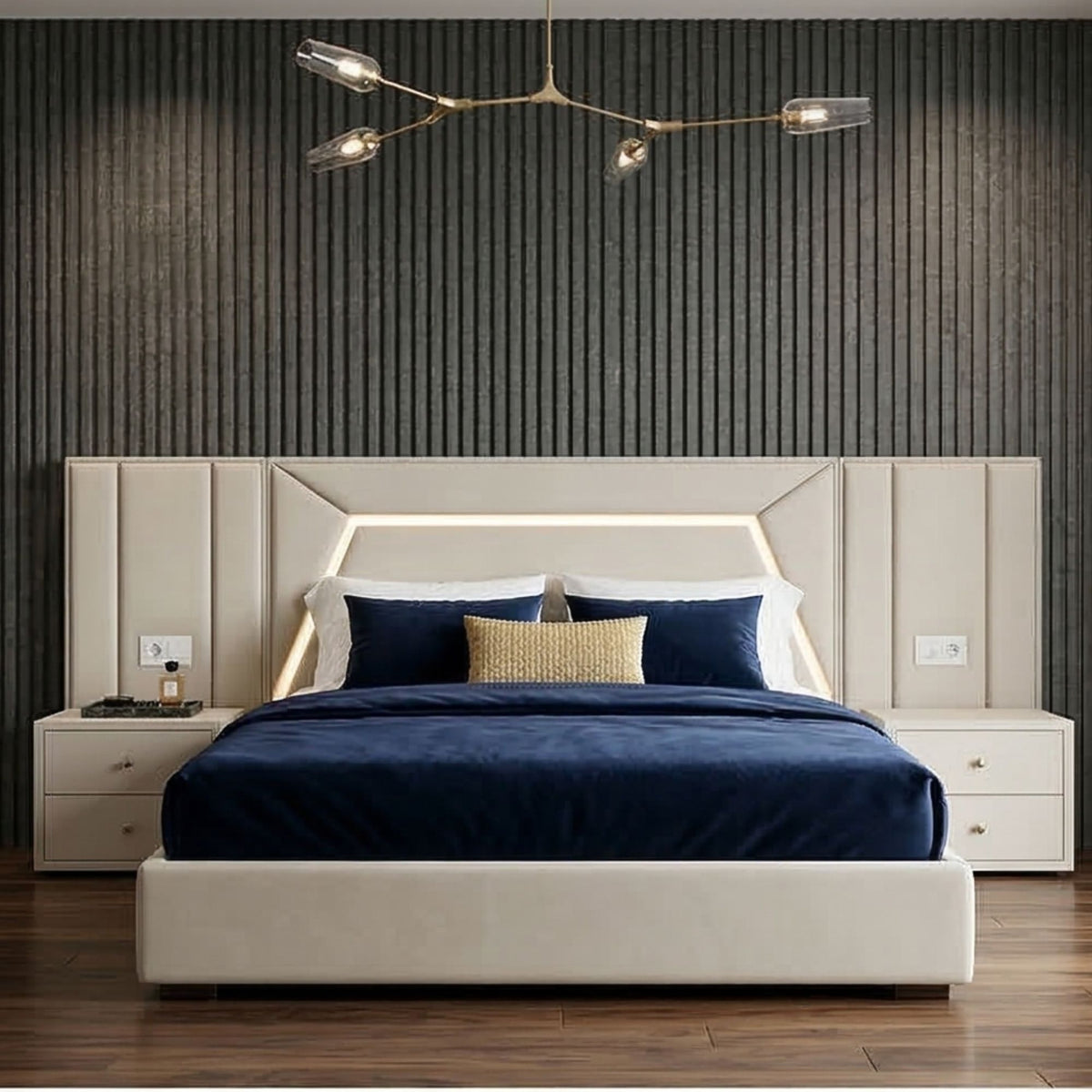 Modern LED Panel Bed