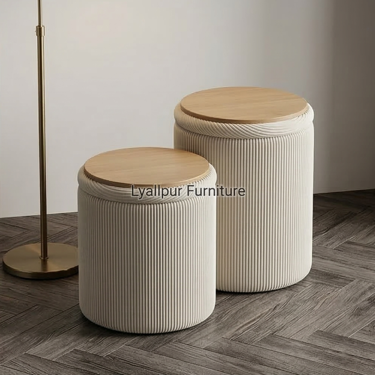 Modern Storage Ottoman Set