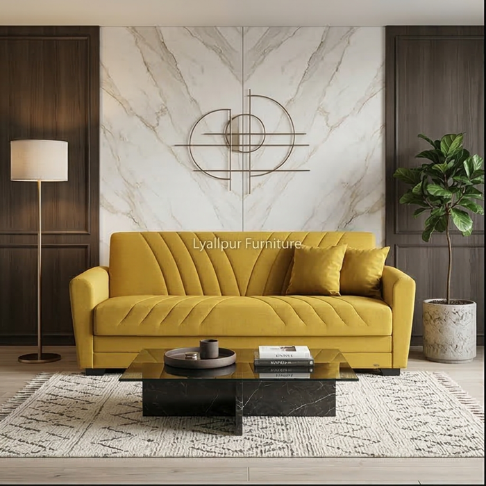Modern Velvet 3 Seater Sofa