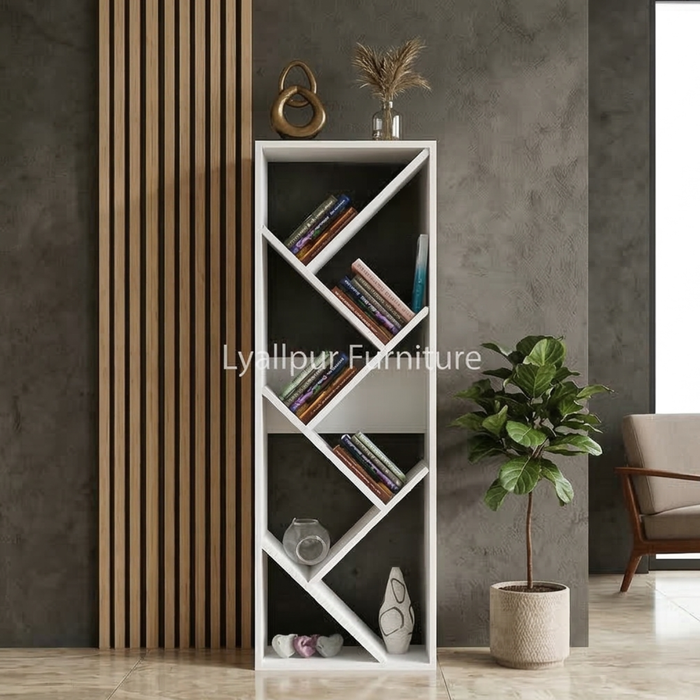 Modern Wooden Book Rack Shelf