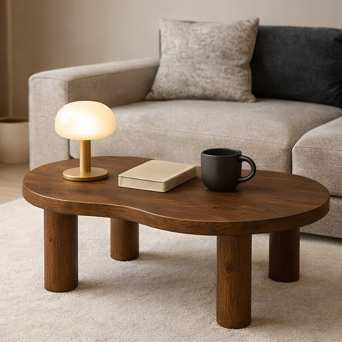 Modern Wooden Coffee Table – Low Center Table