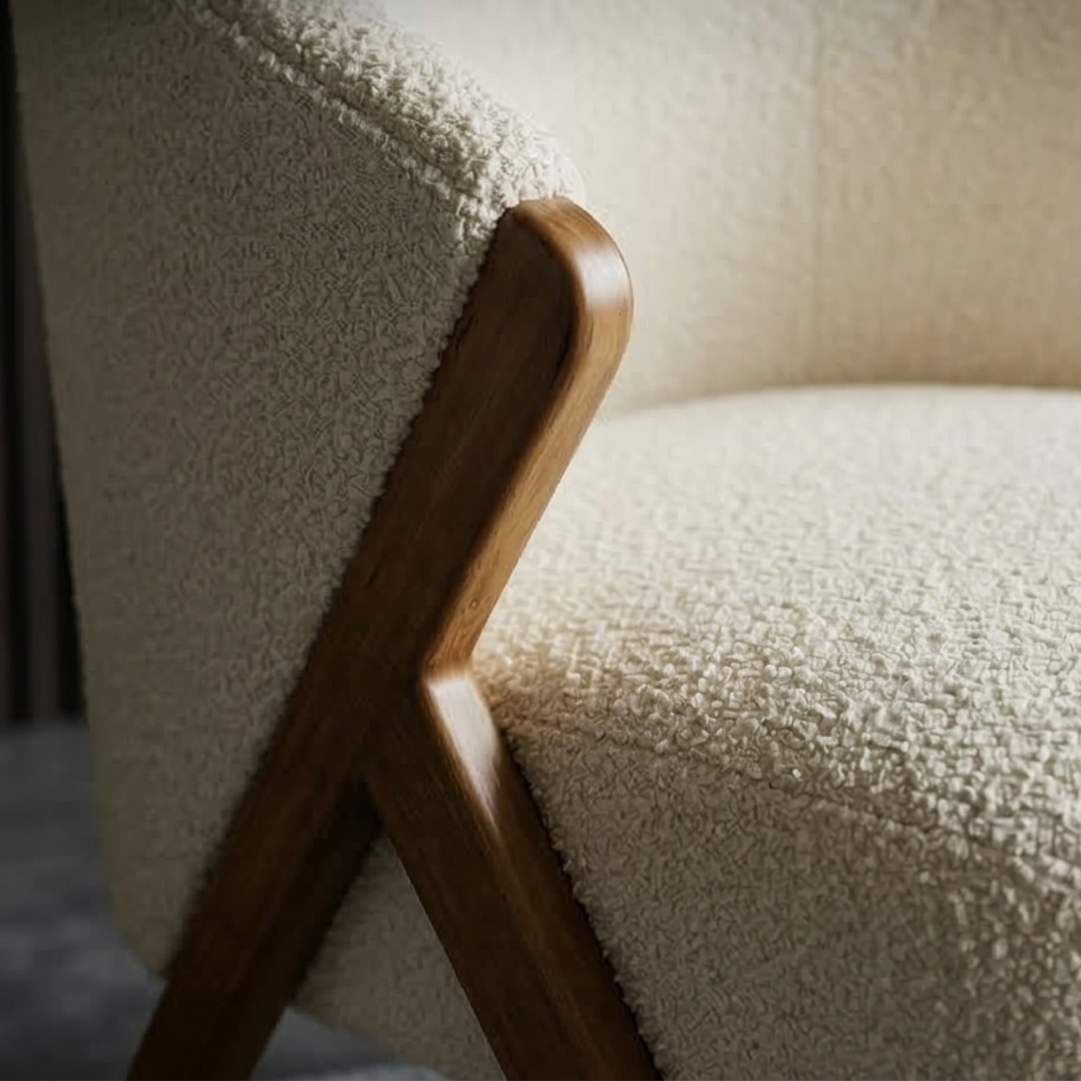 Modern Boucle Accent Chair