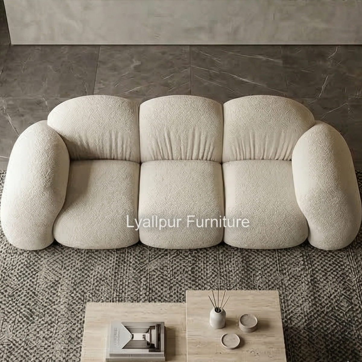Modern Boucle Bubble Sofa