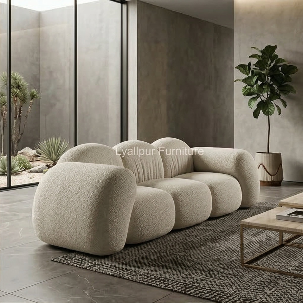 Modern Boucle Bubble Sofa