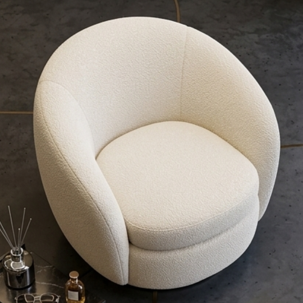 Modern Bouclé Lounge Chair