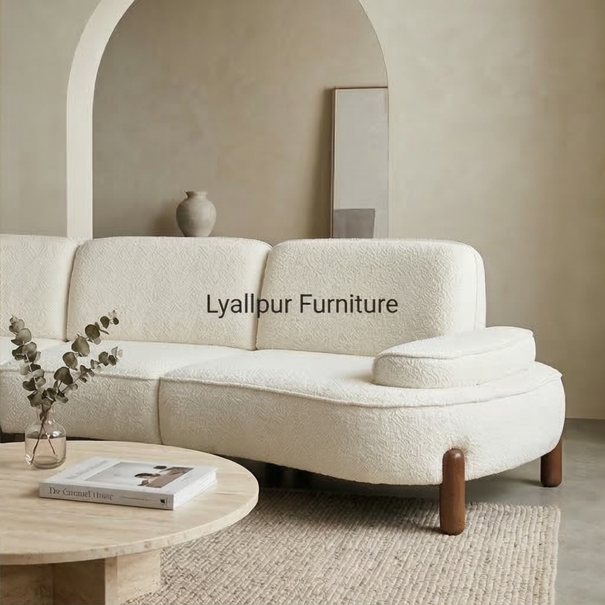 Modern Boucle Sectional Sofa