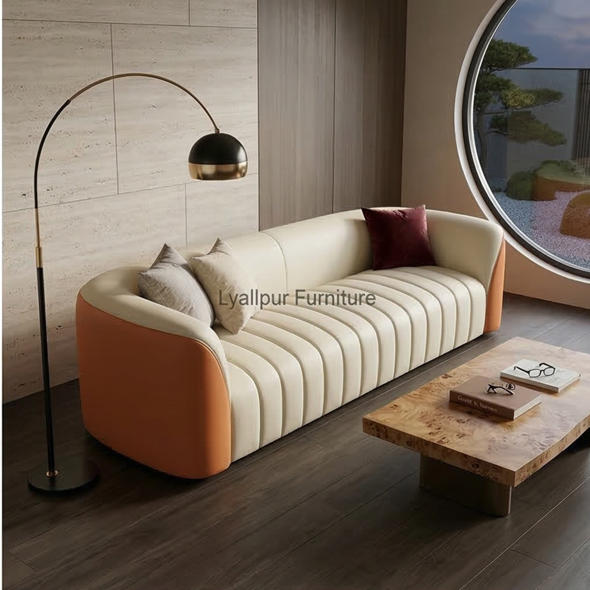 Modern Channel Tufted Sofa