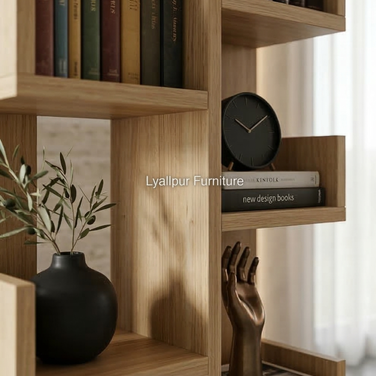 Modern Geometric Book Rack Shelf
