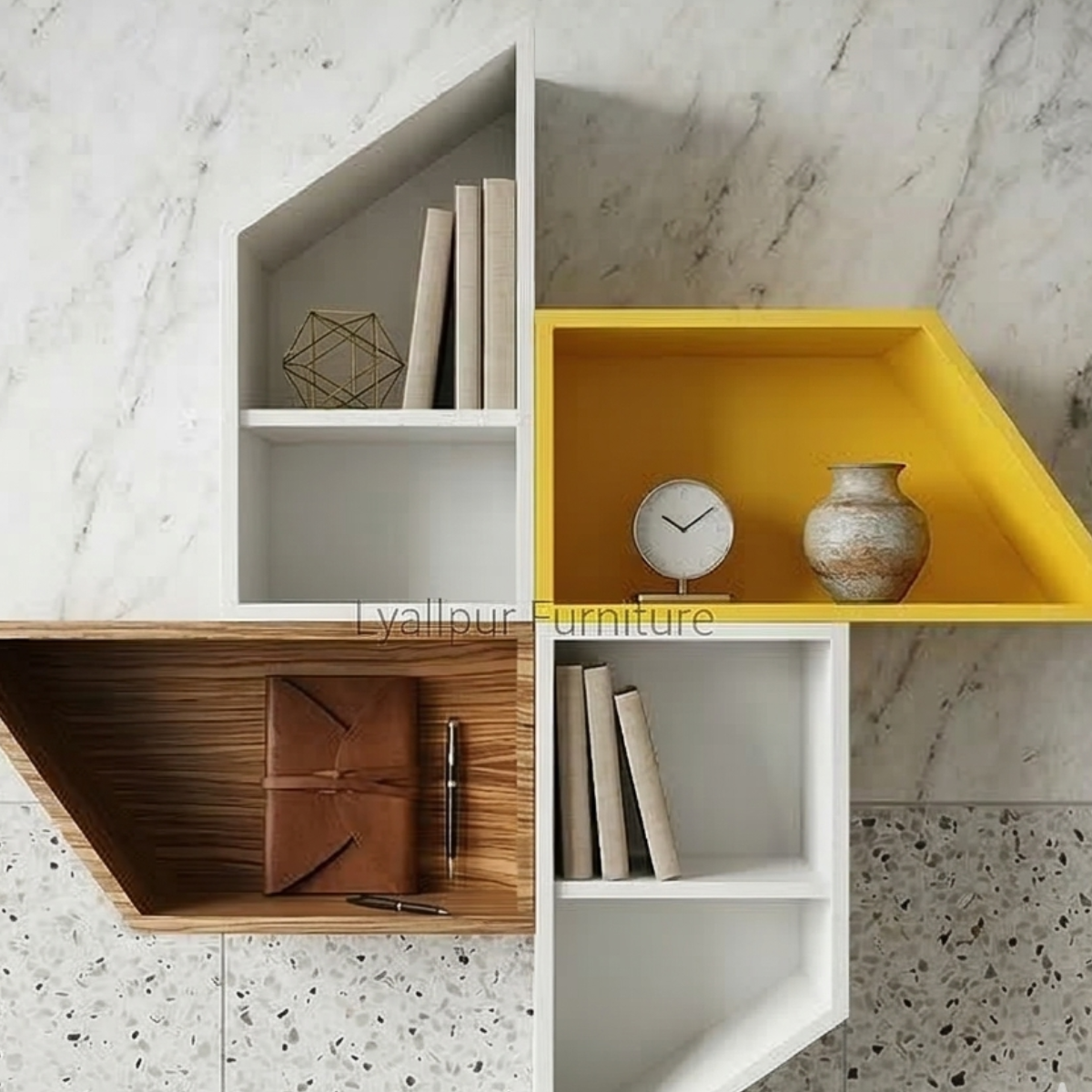 Modern Geometric Wall Shelf