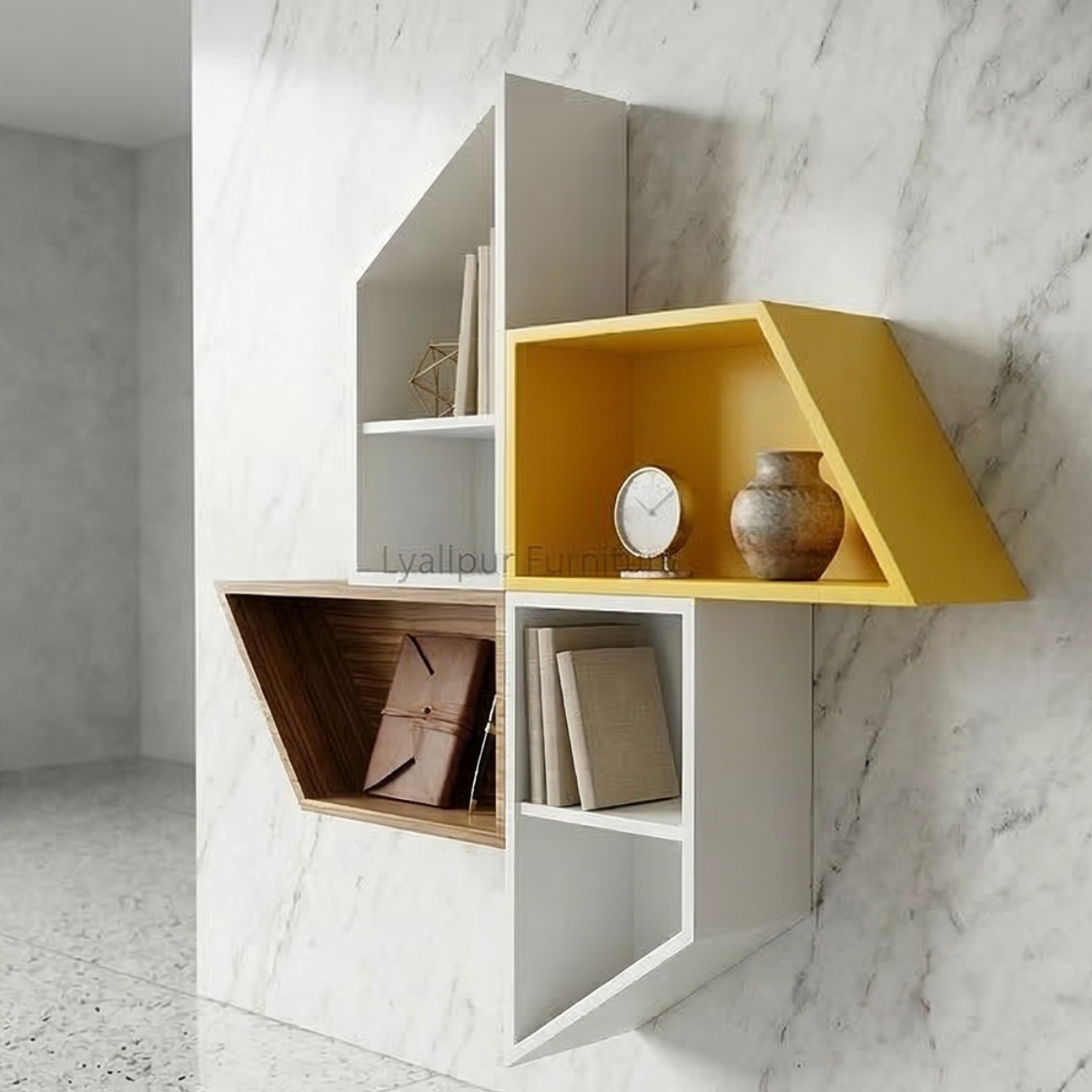 Modern Geometric Wall Shelf