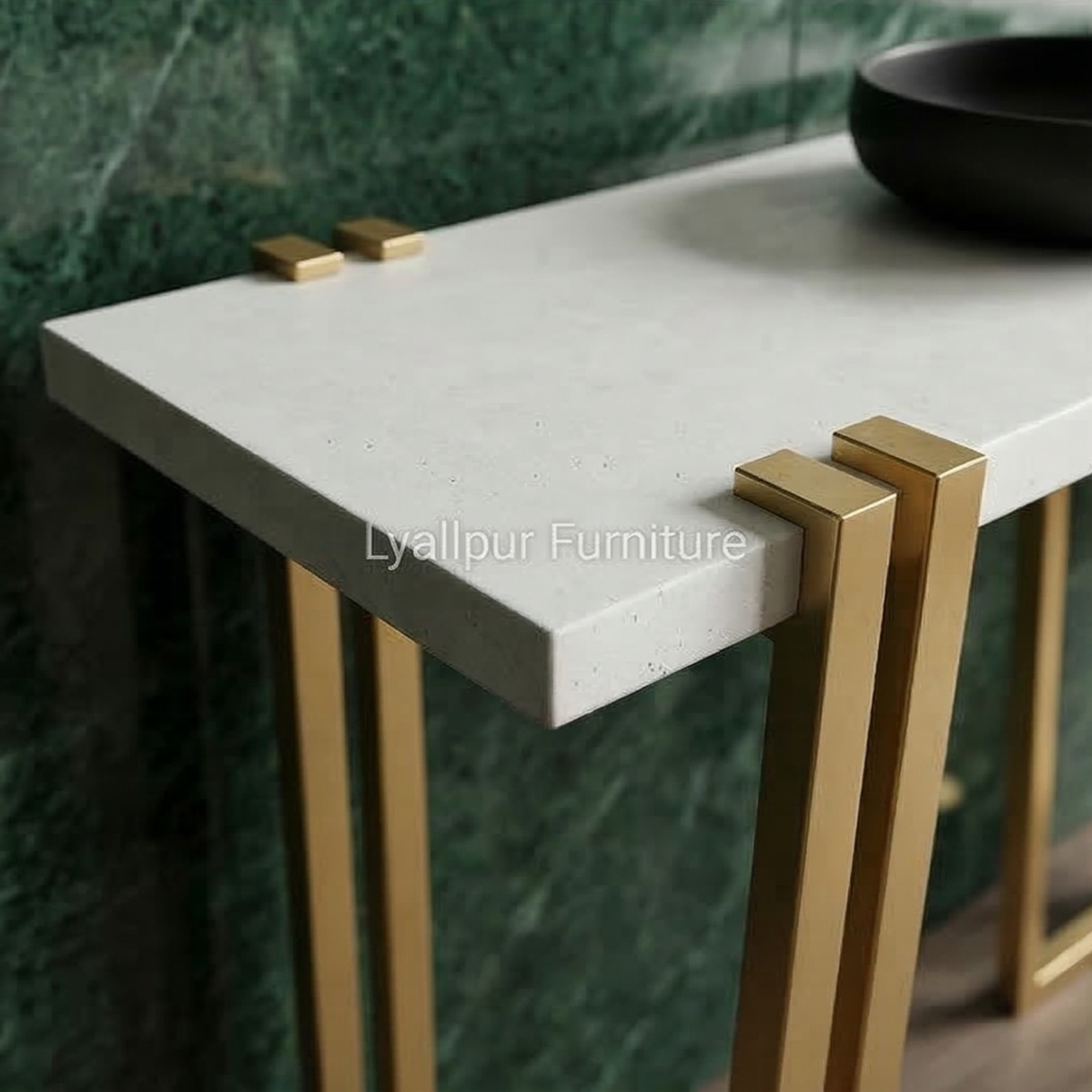 Modern Gold Marble Console Table