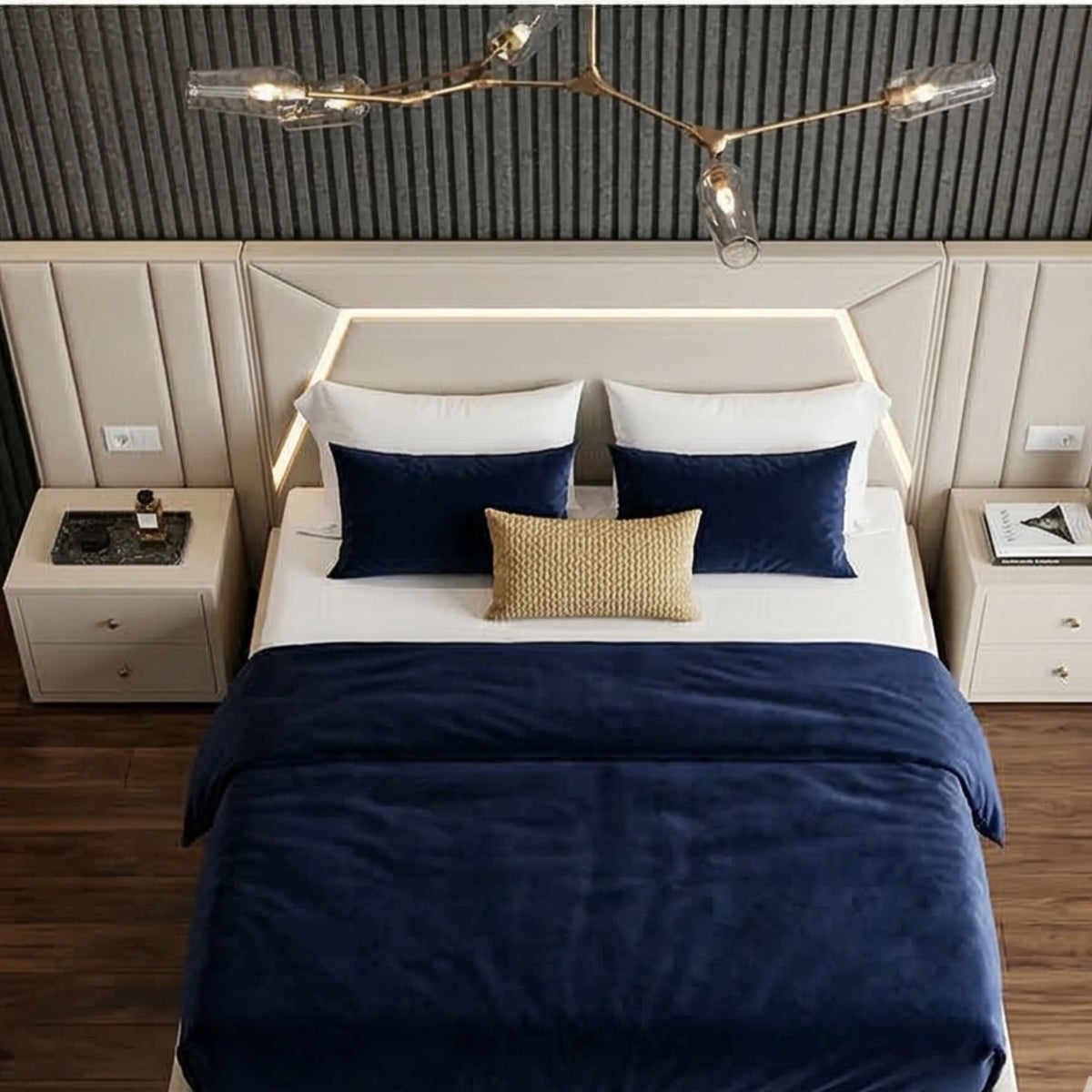 Modern LED Panel Bed
