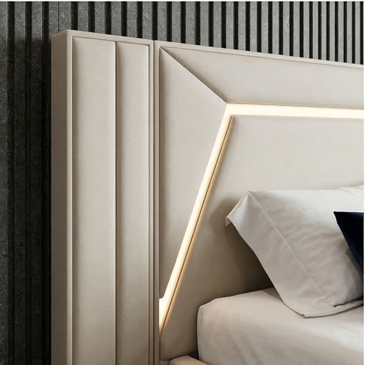 Modern LED Panel Bed