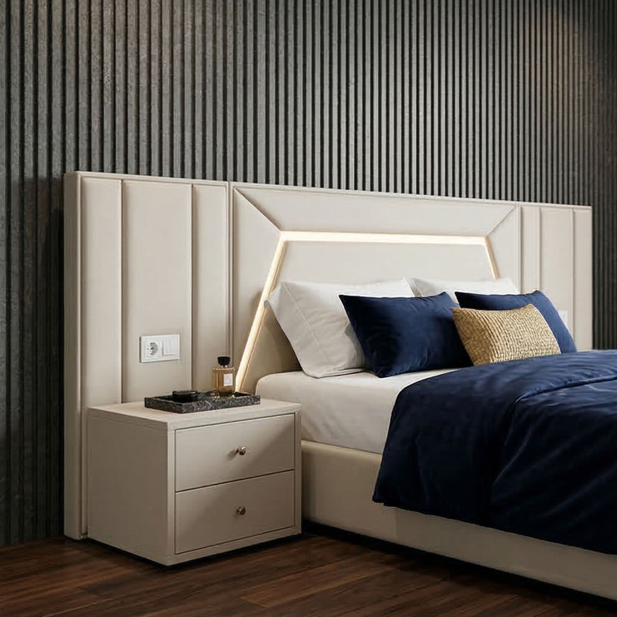 Modern LED Panel Bed