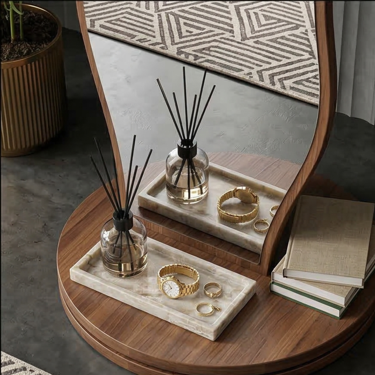 Modern Mirror Coat Rack