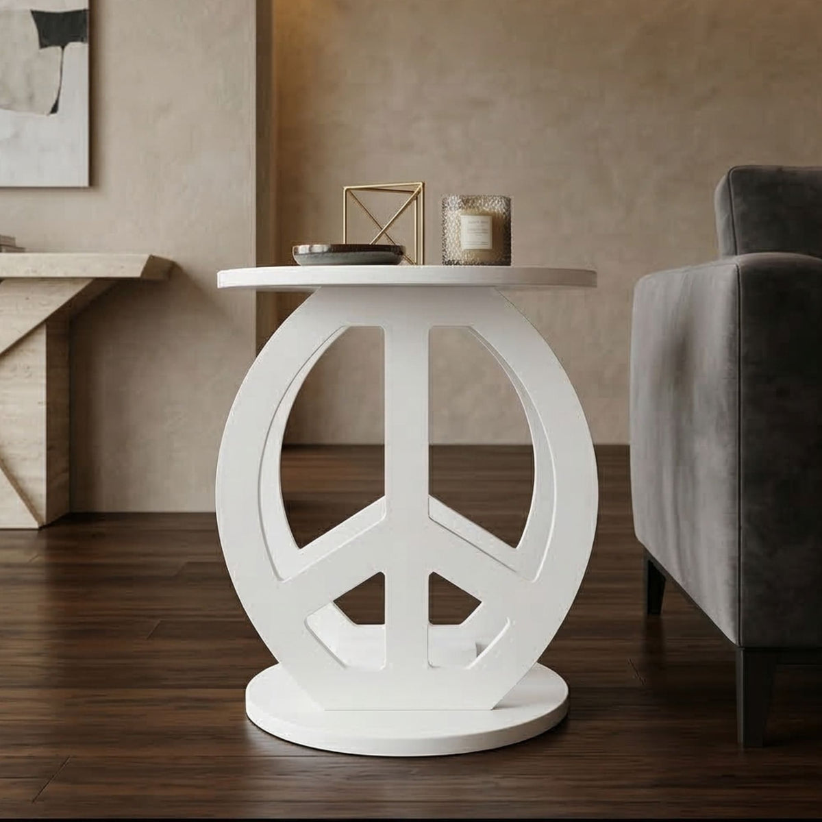 Modern Round Minimal Accent Side Table