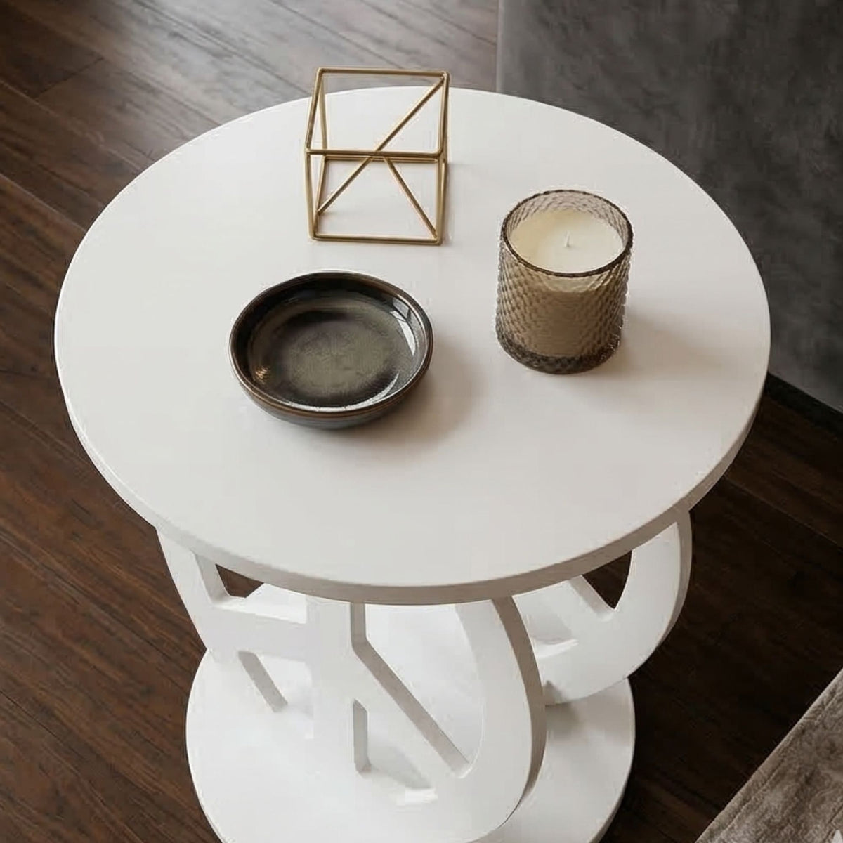 Modern Round Minimal Accent Side Table