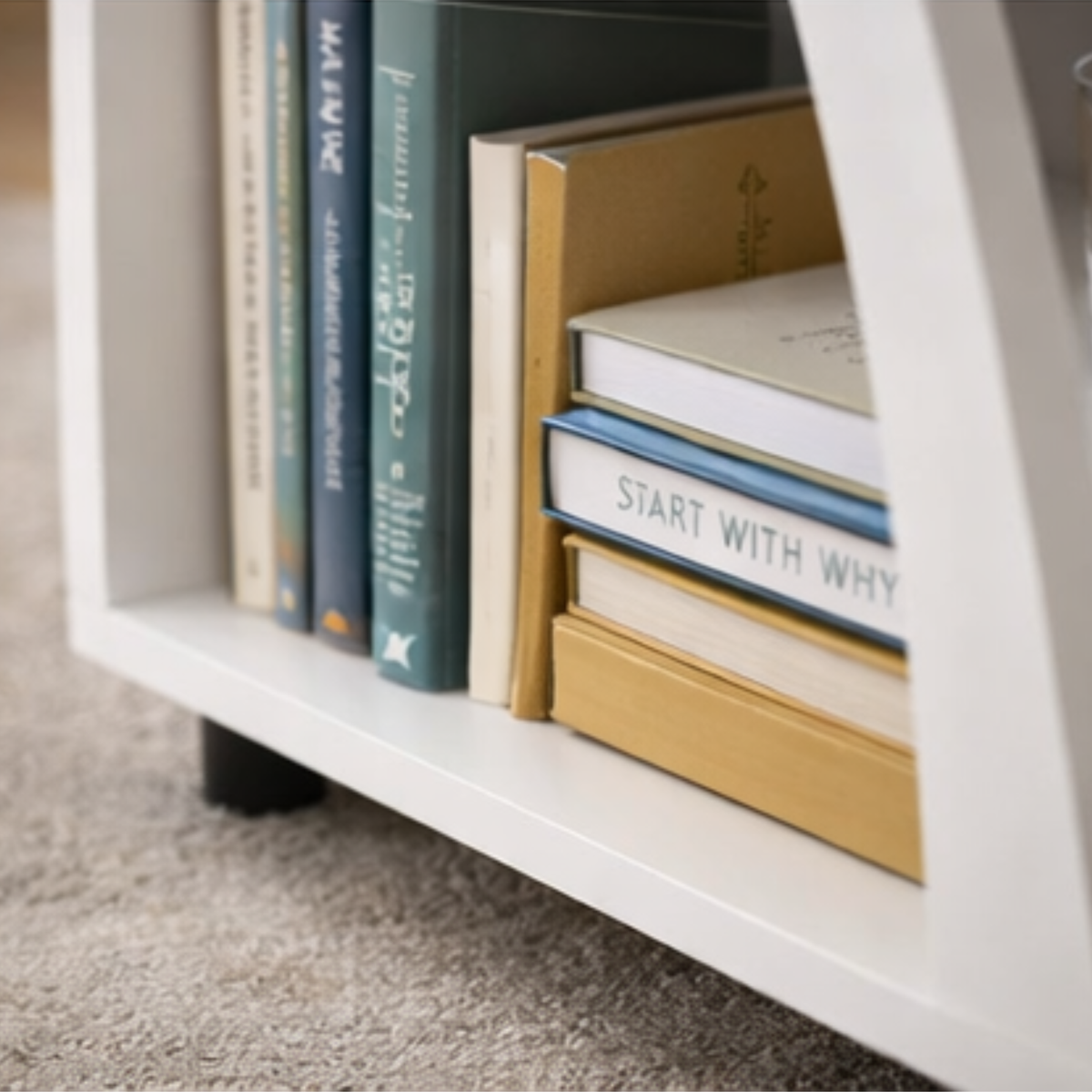 Modern Storage Side Multi Shelf End Table