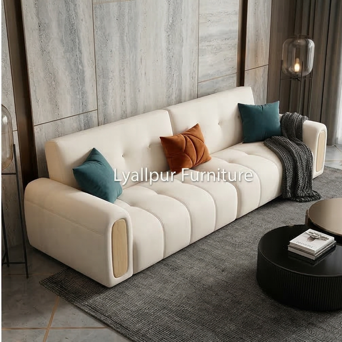 Modern Upholstered 3 Seater Sofa