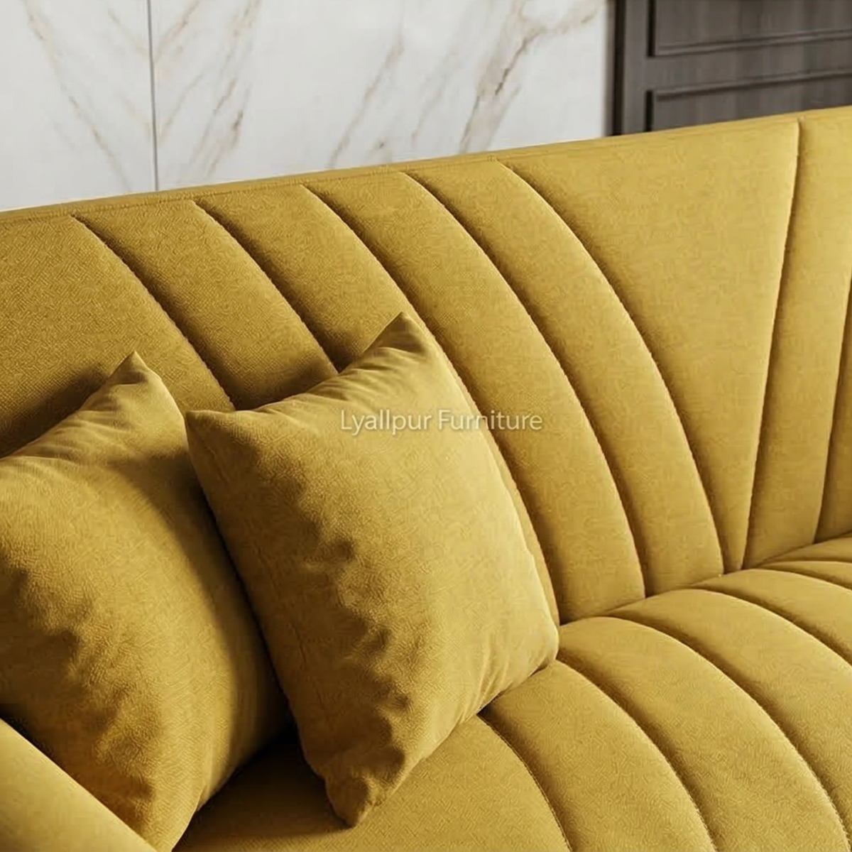 Modern Velvet 3 Seater Sofa