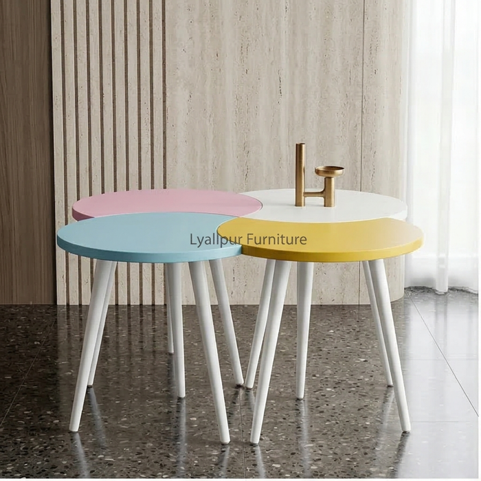 Multicolor Petal Nesting Tables