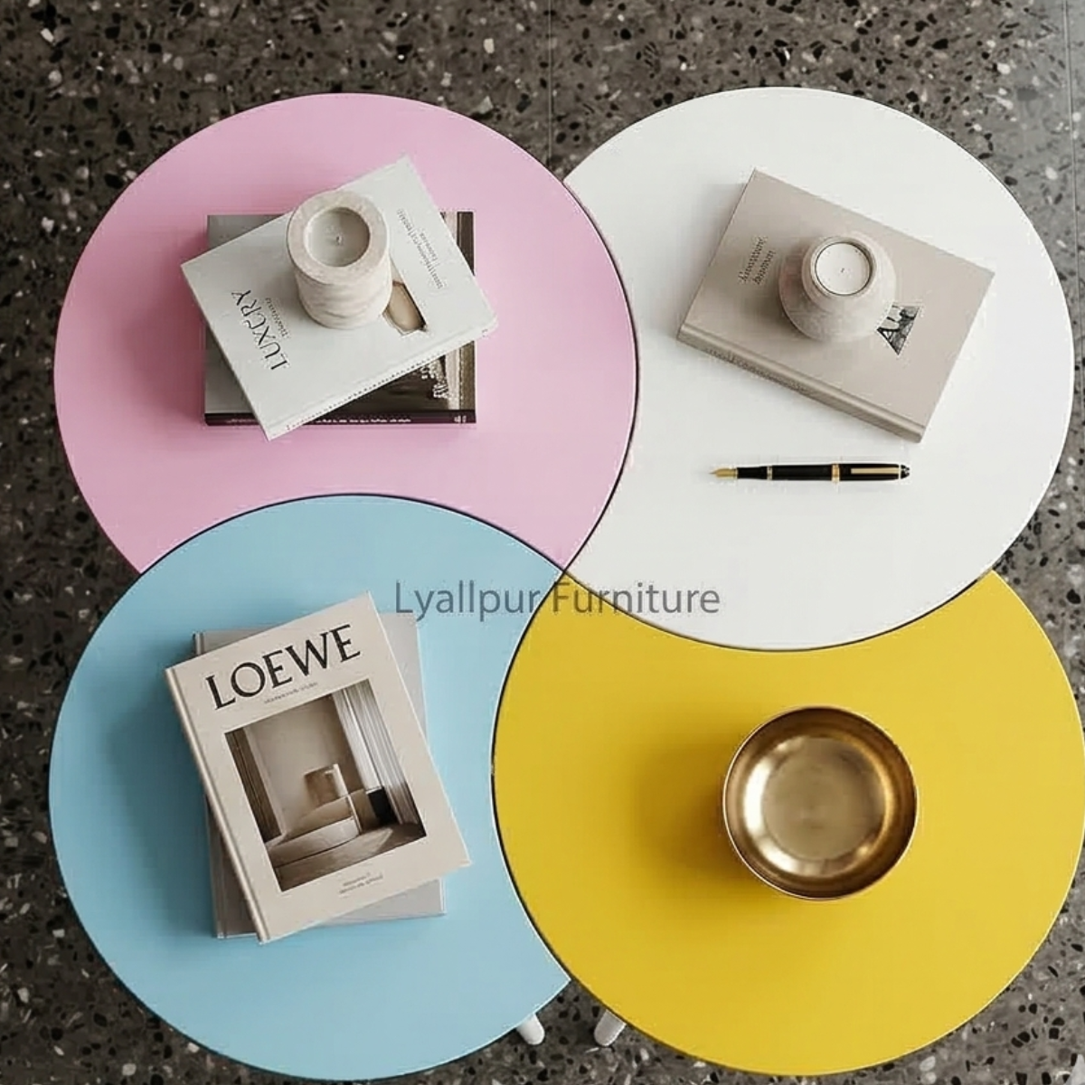 Multicolor Petal Nesting Tables