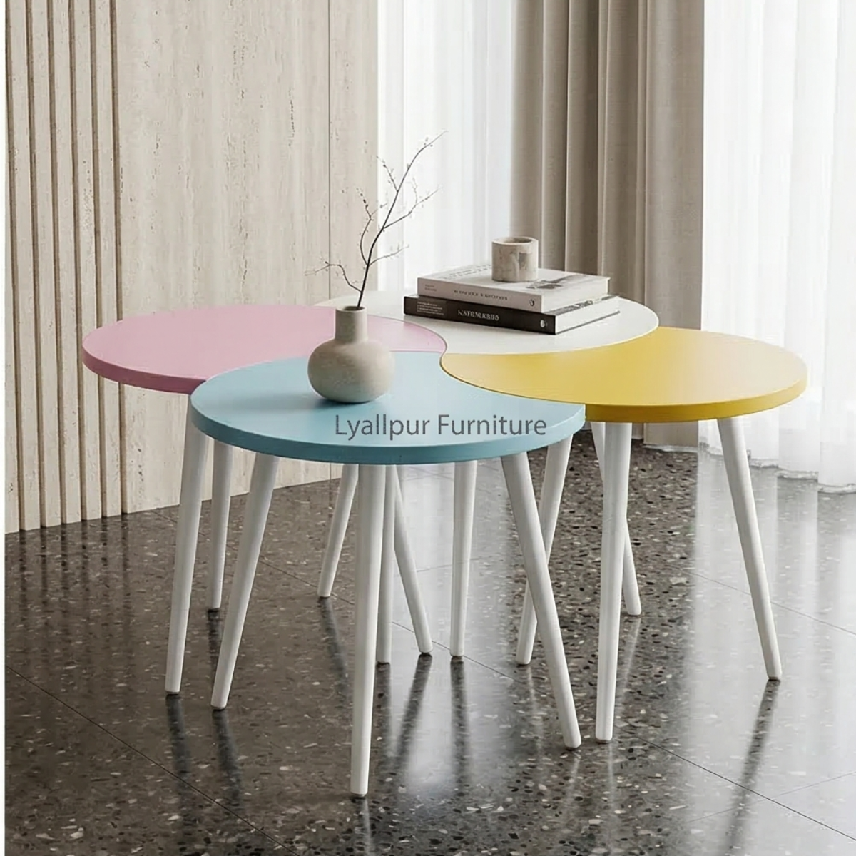 Multicolor Petal Nesting Tables