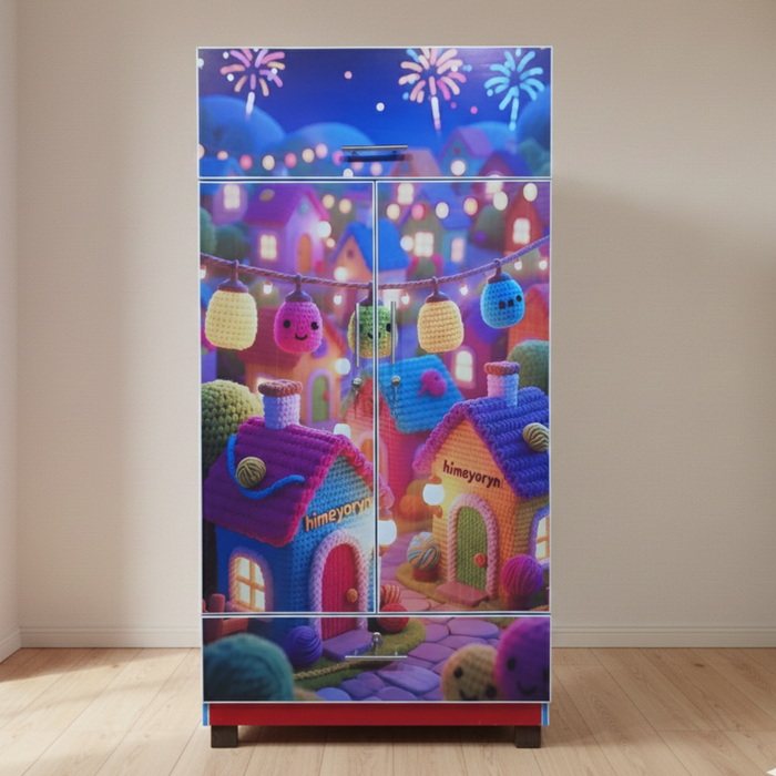 Premium WonderLights Kids Wardrobe – 5’3″ Height, Spacious Storage