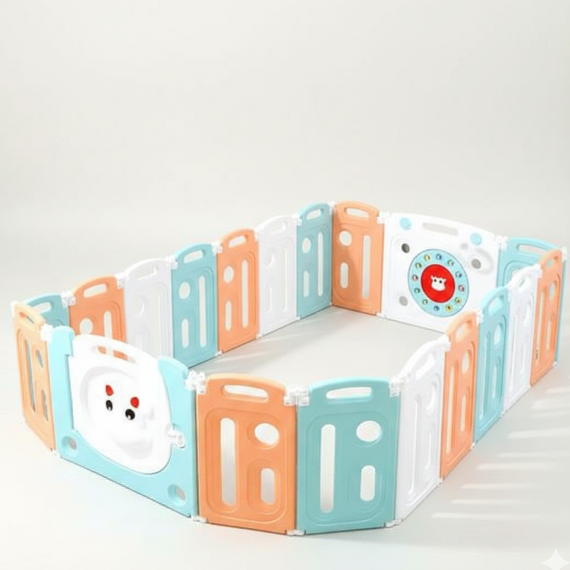 Premium Baby Safety Playpen Fence – Multi-Color Kids Activity Play Yard with Safety Door