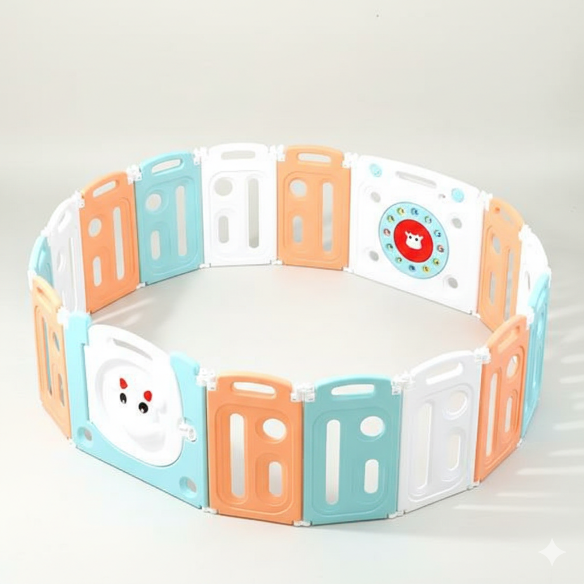 Premium Baby Safety Playpen Fence – Multi-Color Kids Activity Play Yard with Safety Door