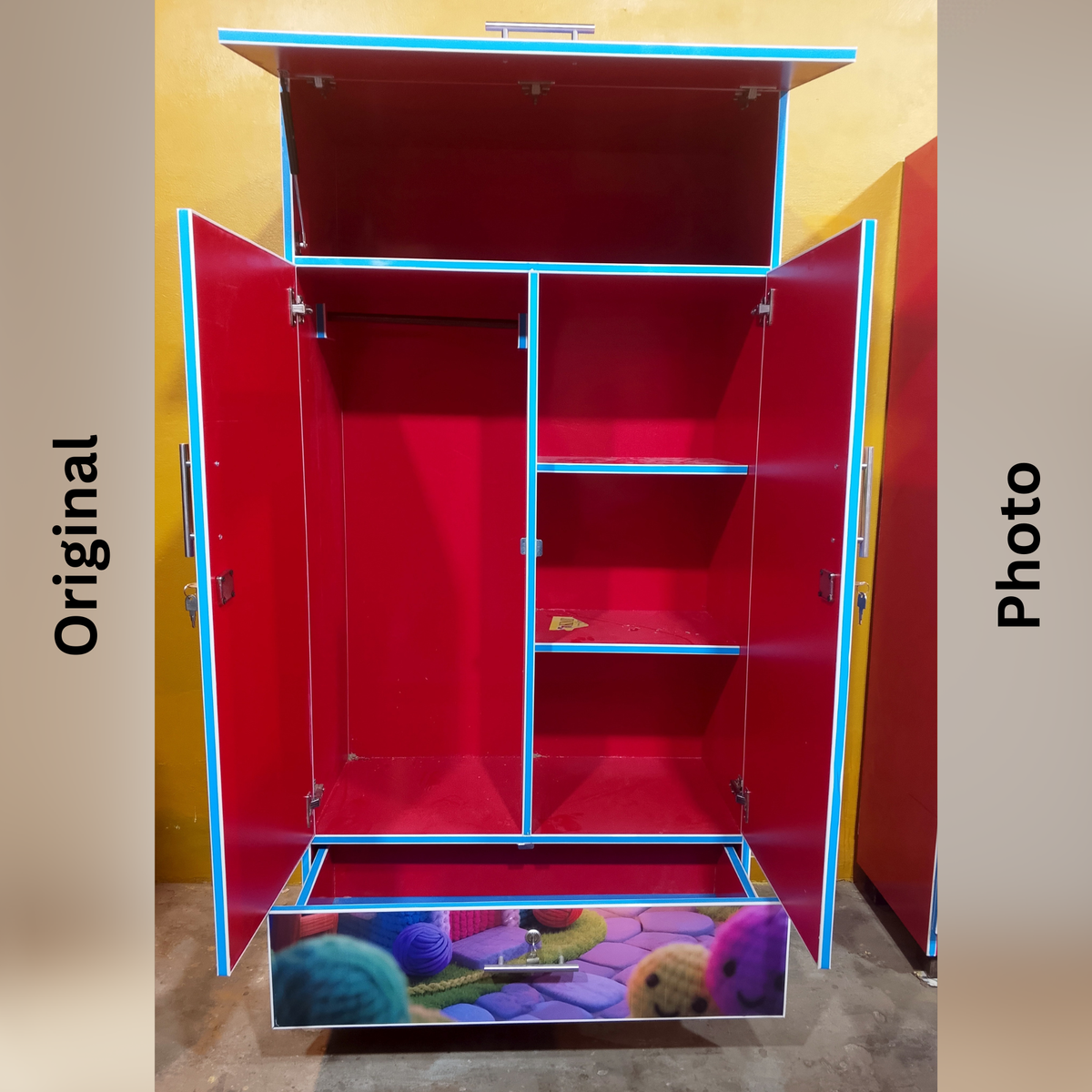 Premium WonderLights Kids Wardrobe – 5’3″ Height, Spacious Storage