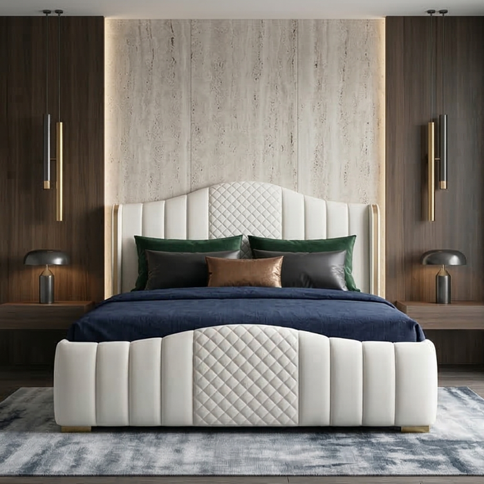 Quilted Panel Upholstered Bed