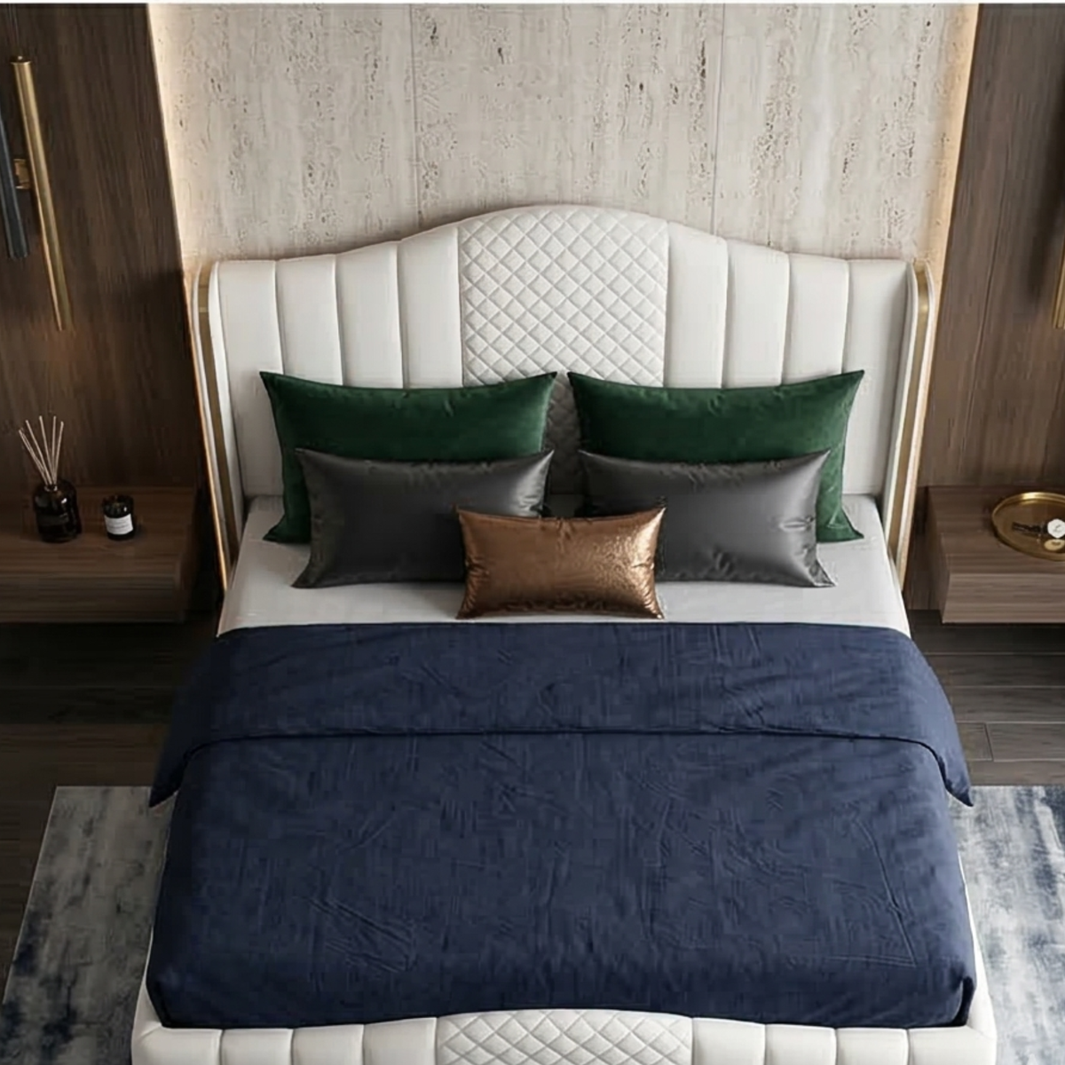 Quilted Panel Upholstered Bed
