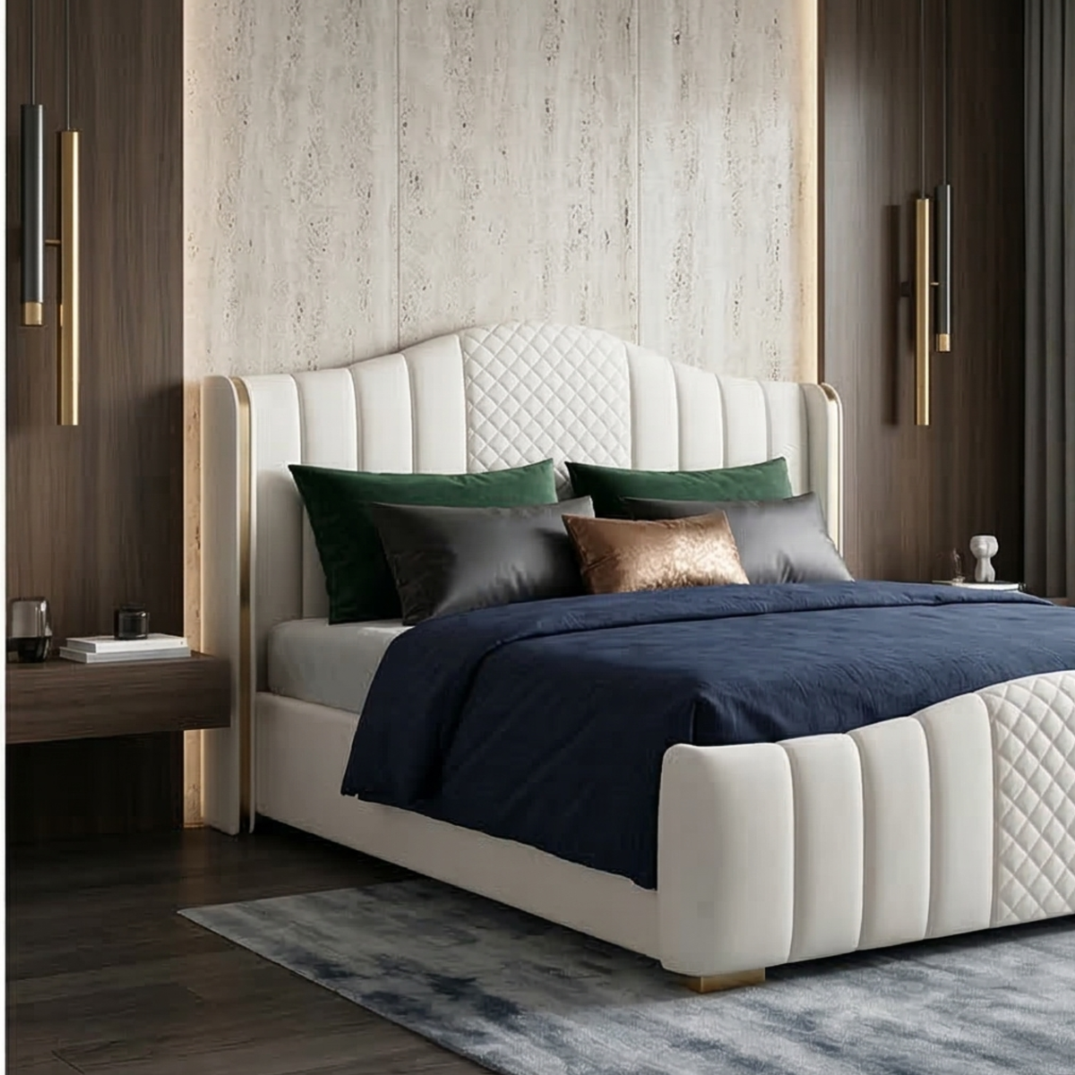 Quilted Panel Upholstered Bed