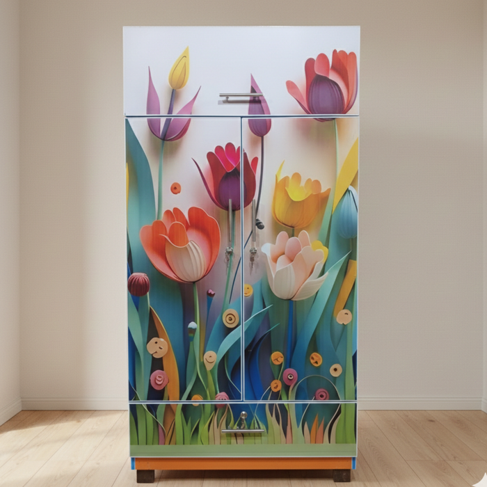 RosyBloom Kids Cupboard – Wooden Kids Wardrobe