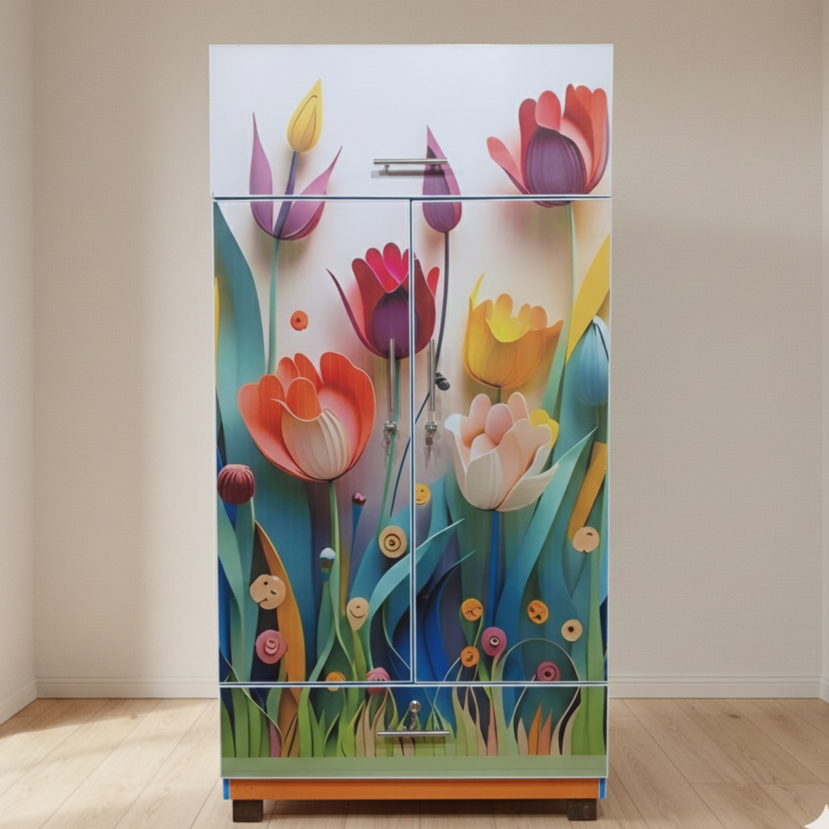 RosyBloom Kids Cupboard – Wooden Kids Wardrobe