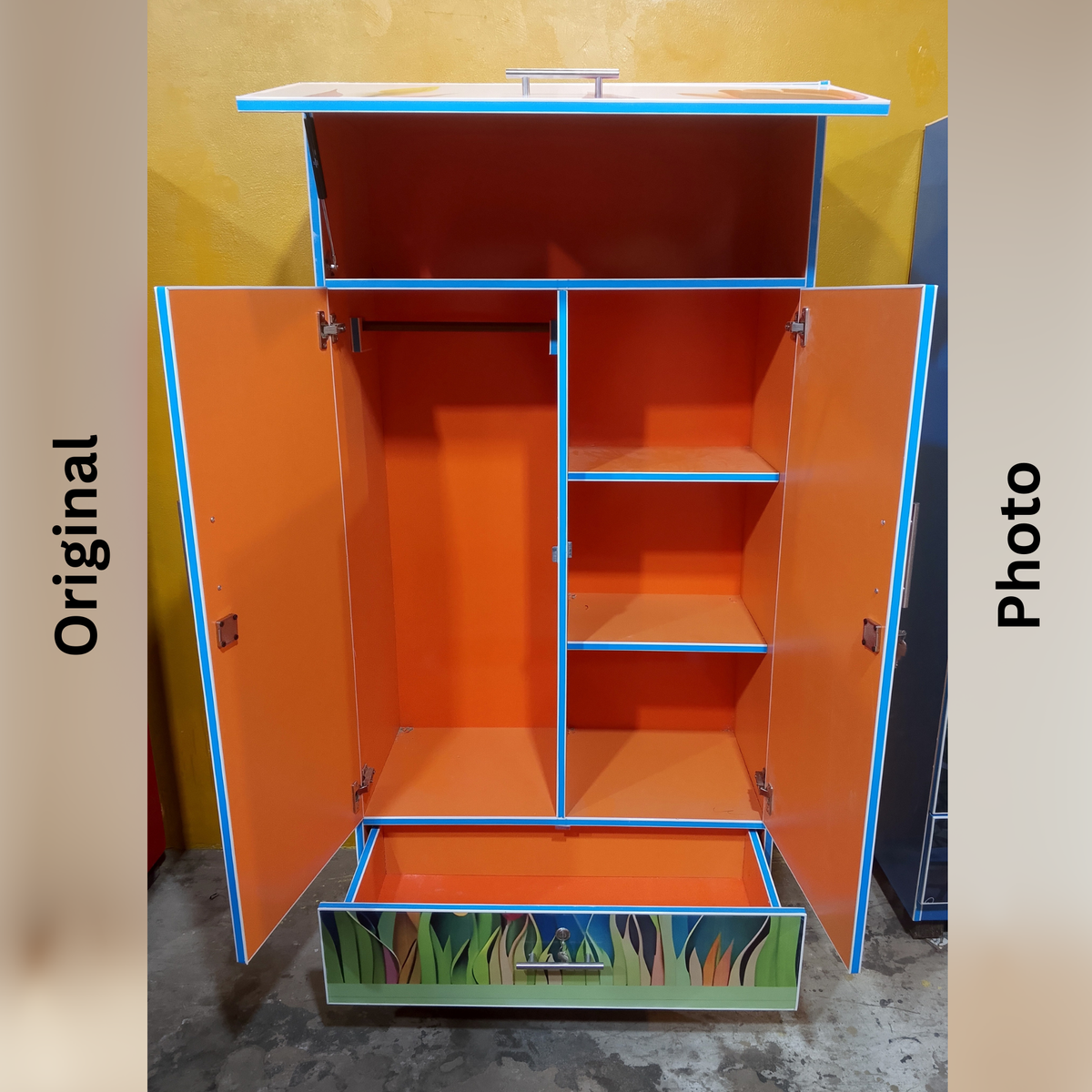 RosyBloom Kids Cupboard – Wooden Kids Wardrobe