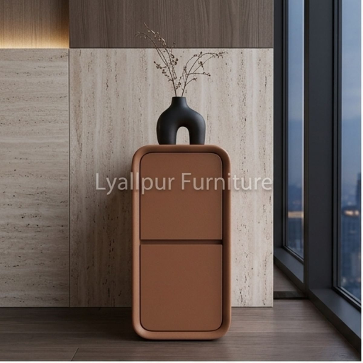 Sienna Slim Leatherette Nightstand