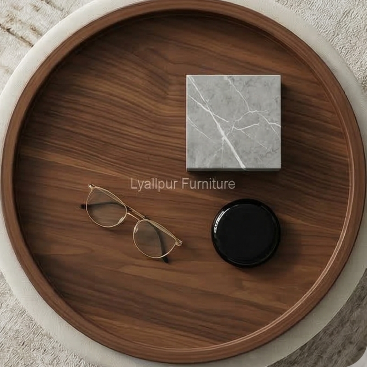 Upholstered Tray Ottoman Table