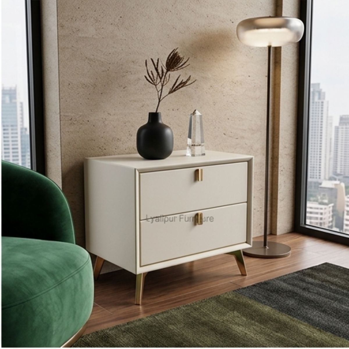 Verona Luxe Alabaster Nightstand