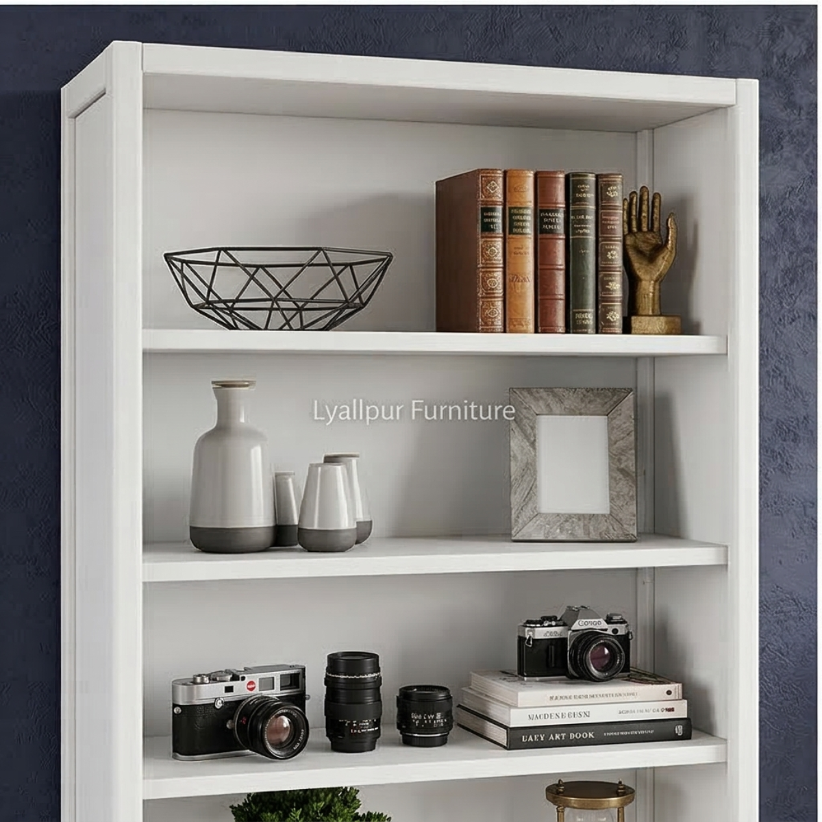 White Bookshelf Rack