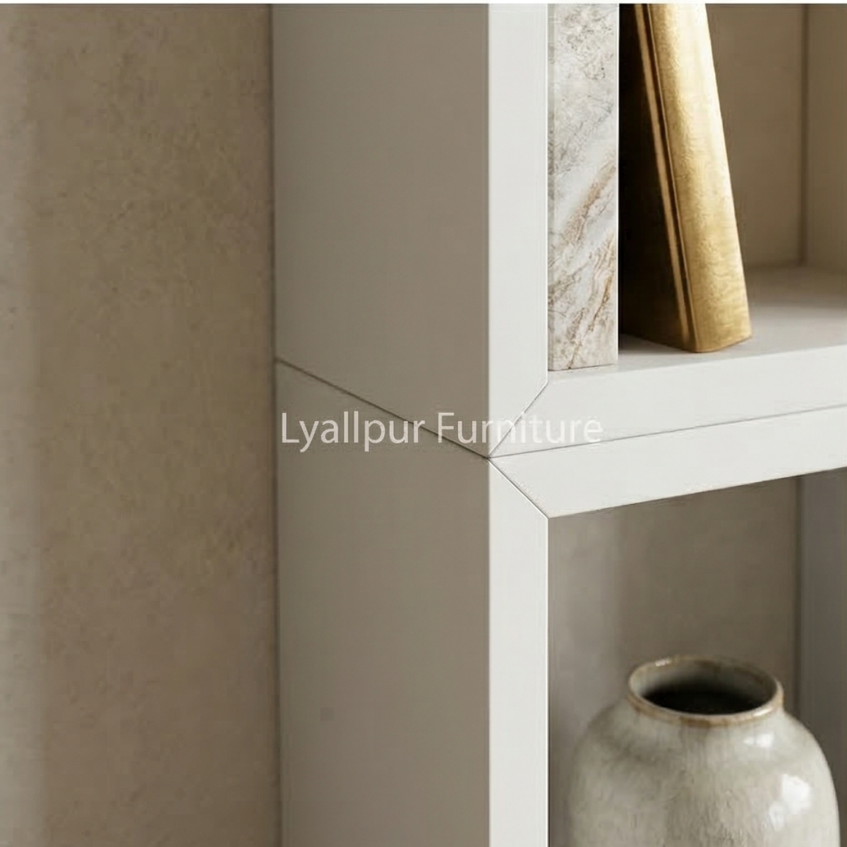 White Triple Cube Wall Shelf