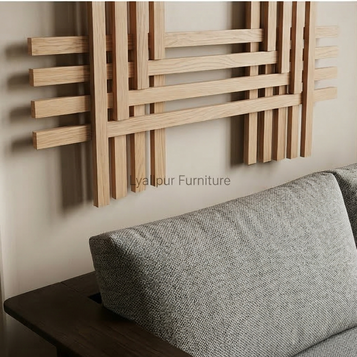 Woven Oak Geometric Wall Art