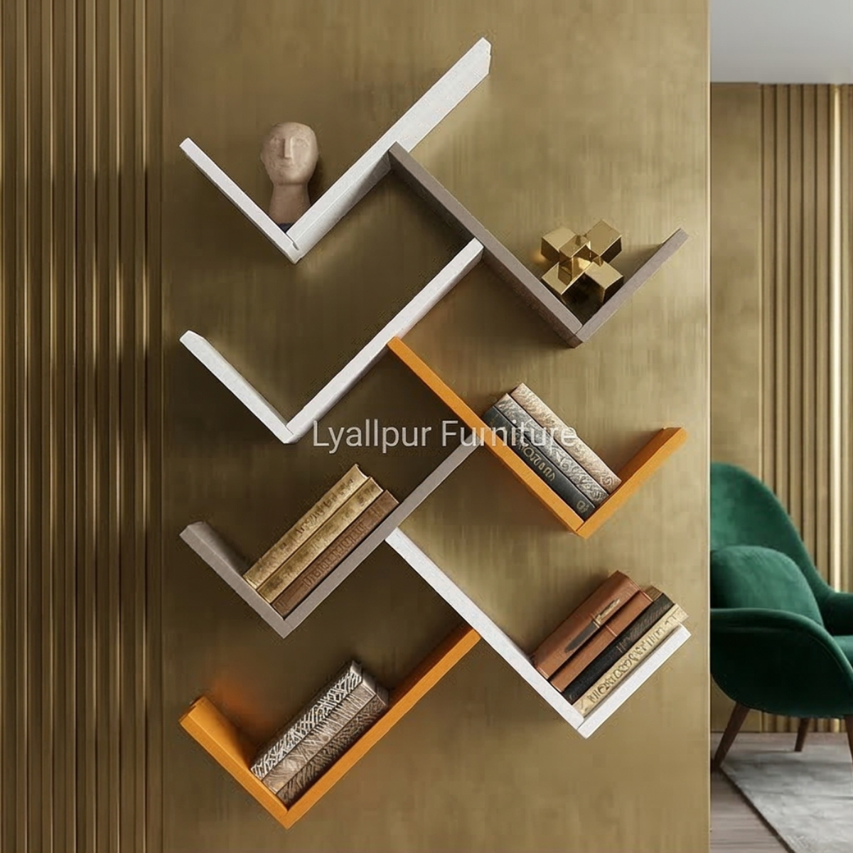 Zigzag Wall Shelf Rack