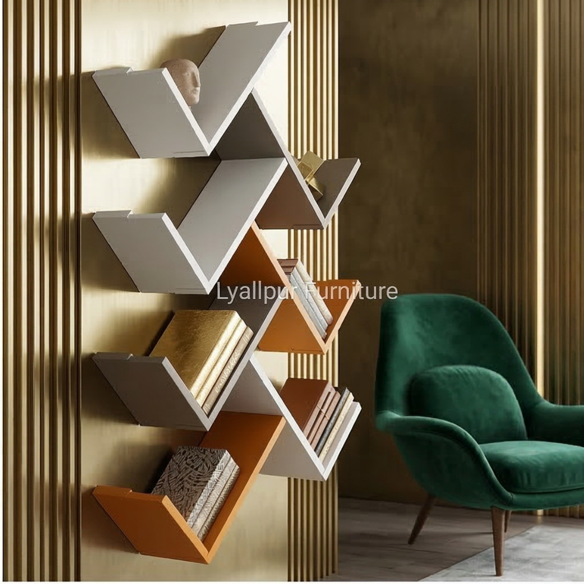 Zigzag Wall Shelf Rack