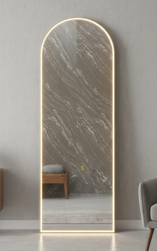 The Glow Up Station – 6 ft Full-Length LED Mirror Storage Station